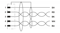 SAC-5P-M12MS/ 10,0-921 Bus system cable