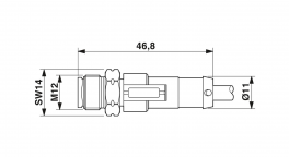 SAC-5P-M12MS/ 2,0-520/M12FS VA Sensor/actuator cable