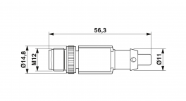 SAC-5P-M12MS BR 1+4 2+3 Termination resistor