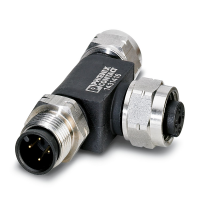 SAC-5P-M12T/2XM12 FF VA Bus system T-connector