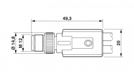 SAC-5P-Y/2X0,6-500/C-1L-Z SCO Sensor/actuator cable