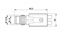 SAC-5P-Y/2X1,5-PUR/A-1L-Z 12 Sensor/actuator cable
