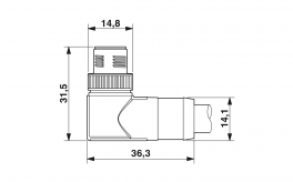 SAC-6P-MR/0,3-970/FS SCO Bus system cable