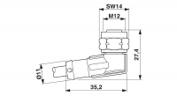 SAC-8P- 2,0-500/M12FR VA Sensor/actuator cable