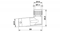 SAC-8P-M 8FR/ 0,3-PUR/M 8FS Sensor/actuator cable