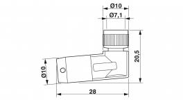 SAC 8P-M M8FR/0,2-PUR/M12FR Sensor/actuator cable