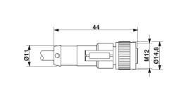 SAC5P-3,025-115M12FS0,25FCB+W Sensor/actuator cable