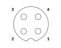 SACC-DSI-FS-4CON-M16/0,5-18AWG Device connector rear mounting