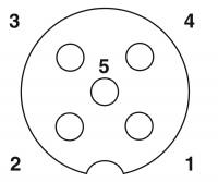 SACC-DSI-FS-5CON-M16/0,5-18AWG Device connector rear mounting