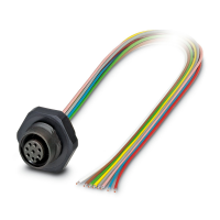 SACC-DSI-M12FS-8CON-PG9/0,5 P Device connector rear mounting