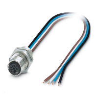 SACC-DSI-M12FSL-4CON-M16XL/1,5 Device connector rear mounting