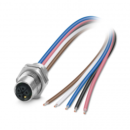 SACC-DSI-M12FSL-4FE-M16XL/1,5 Device connector rear mounting
