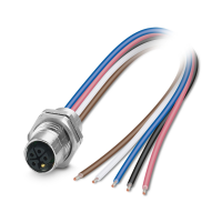 SACC-DSI-M12FSL-4FE-M16XL/0,2 Device connector rear mounting