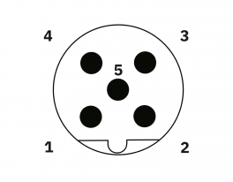 SACC-DSI-M12MSB-5CON-M16/0,8 Device connector rear mounting