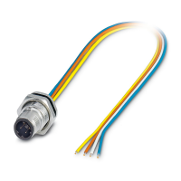 SACC-DSI-M12MSD-4P-M16XL/0,5 Device connector rear mounting