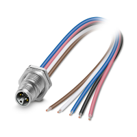 SACC-DSI-M12MSL4FE-M16XL/1,5GR Device connector rear mounting