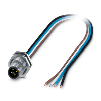 SACC-DSI-M12MST-4P-M16XL/0,25X Device connector rear mounting