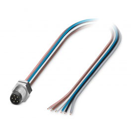SACC-DSI-M8MS-6CON-M8/0,1-0,08 Device connector rear mounting