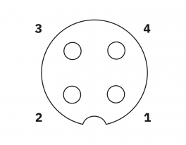 SACC-E-FS-4CON-M16/0,5-18AWG Device connector front mounting