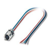 SACC-E-M 8FS-5CON-M 8/0,5 DN Device connector front mounting