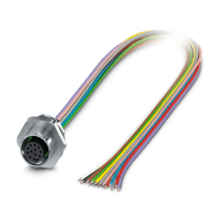SACC-E-M12FS-17P-M16XL/0,5 Device connector front mounting