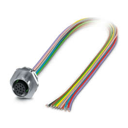 SACC-E-M12FS-17P-M16XL/0,5 Device connector front mounting