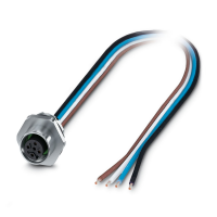 SACC-E-M12FS-4P-M16XL/0,5 Device connector front mounting