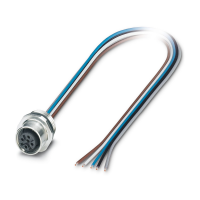 SACC-E-M12FS-5CON-PG9/0,5 VA Device connector front mounting