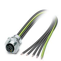 SACC-E-M12FSK-4PE-M16XL/0,5 Device connector front mounting