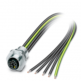 SACC-E-M12FSK-4PE-M16XL/0,5 Device connector front mounting