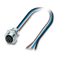 SACC-E-M12FSL-4CON-M16XL/0,5-US Device connector front mounting