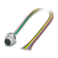 SACC-E-M12MS-8CON-M16/1,0 VA Device connector front mounting