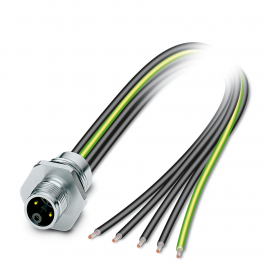 SACC-E-M12MSK-4PE-M16XL/0,2 Device connector front mounting