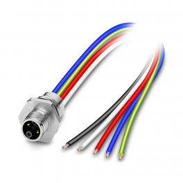 SACC-E-M12MSK-4PE-M16XL/0,5-US Device connector front mounting