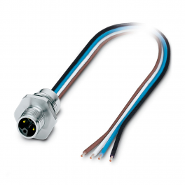 SACC-E-M12MSL-4CON-M16XL/1,0-US Device connector front mounting