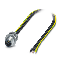 SACC-E-M12MSS-3P-M16/0,11PE PW Device connector front mounting