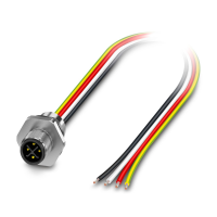 SACC-E-M12MSS-3PE-M16XL/1,0-US Device connector front mounting