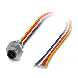 SACC-E-M12MSS-3PE-M16XL/1,0-US Device connector front mounting