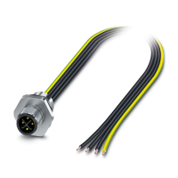 SACC-E-M12MSS-4P-M16XL/0,5 PE Device connector front mounting