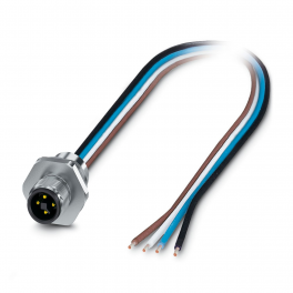 SACC-E-M12MST-4P-M16XL/0,5 Device connector front mounting