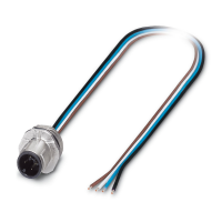 SACC-E-MS-4P-M16/0,5 SCO VE10 Device connector front mounting