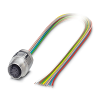 SACC-EC-M12FS-8CON-PG9/0,5 Device connector front mounting