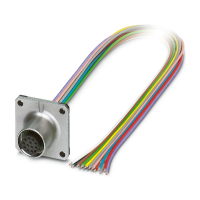 SACC-SQ-M12FS-12CON-20/0,5 Device connector front mounting