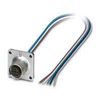 SACC-SQ-M12FS-5CON-25F/0,5 Device connector front mounting