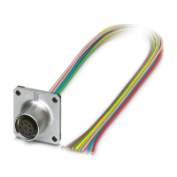 SACC-SQ-M12FS-8CON-25F/0,5 Device connector front mounting