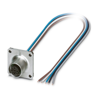 SACC-SQ-M12FSB-5CON-25F/0,5 Device connector front mounting
