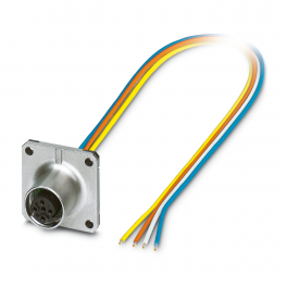 SACC-SQ-M12FSD-4CON-25F/0,5 Device connector front mounting