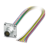 SACC-SQ-M12MS-12P-25F/0,07-0,08 Device connector front mounting