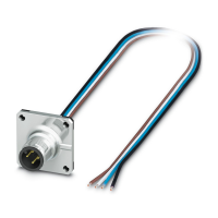 SACC-SQ-M12MS-4CON-20/0,5 Device connector front mounting