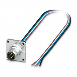 SACC-SQ-M12MS-4CON-20/0,5 Device connector front mounting